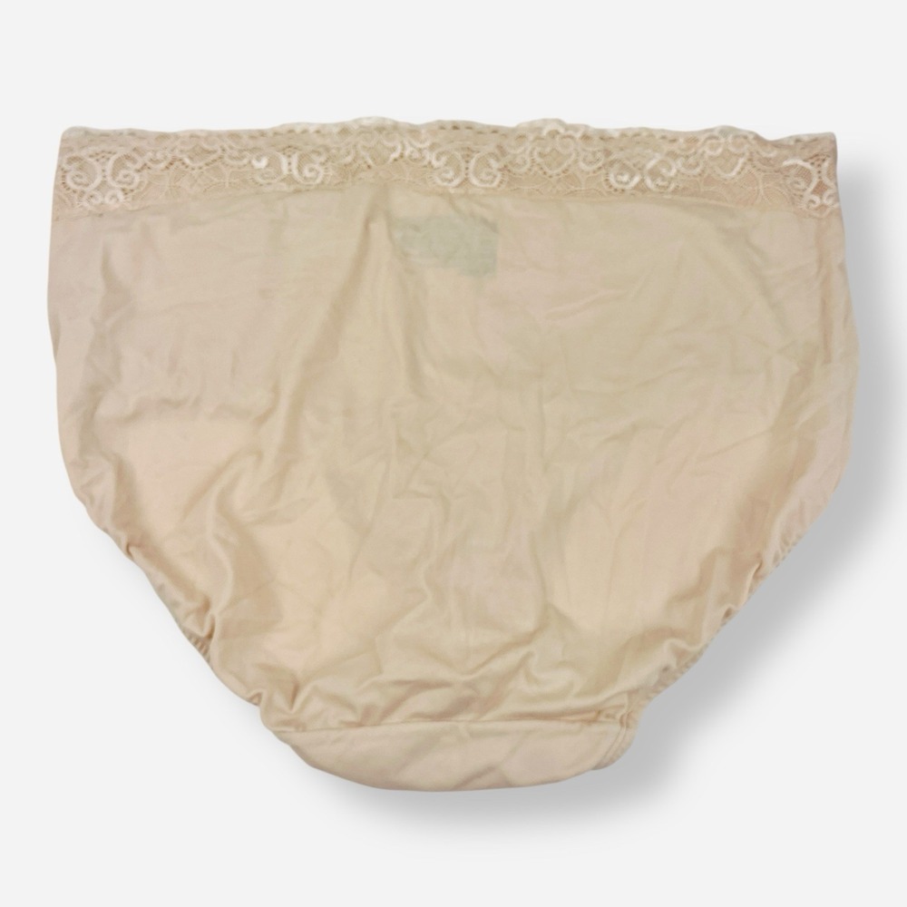 Vintage Second Skin Lace High Waist Panties Sz 8 XL Nude Beige Lot 2 Panty - Picture 3 of 12